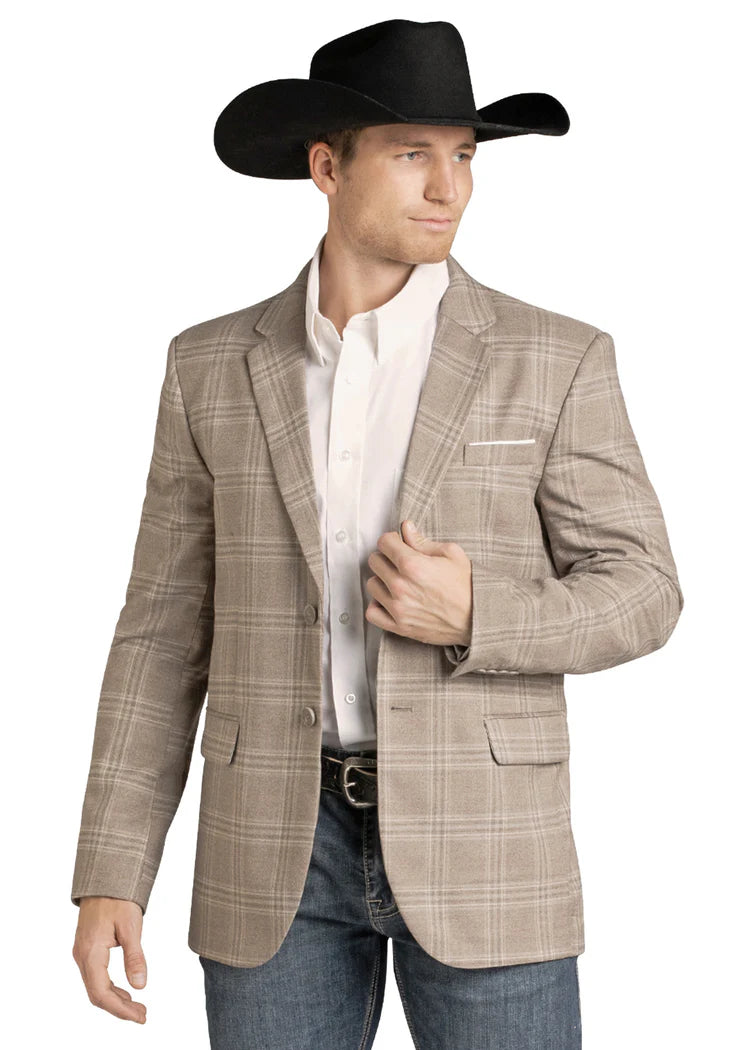 Rock & Roll Denim Mens Plaid Sports Coat BM96C07381