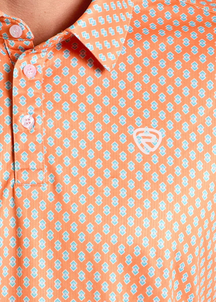 Rock & Roll Men's Denim Polo Mini Aztec Arrow Polo BM51T06614