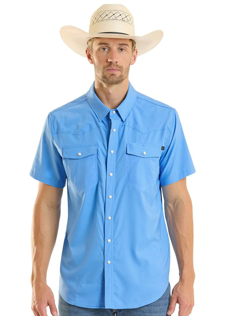Rock & Roll Mens TEK Short Sleeve Button BMN3S06767