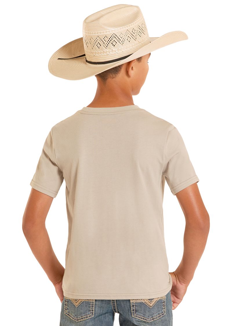 Rock & Roll Denim Boys’ Taupe T-Shirt – BB21T08873