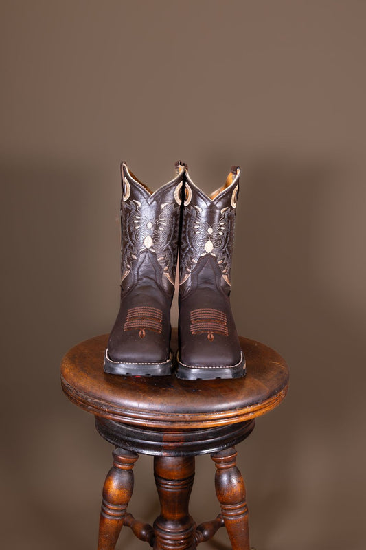 Rous West Men's Crazy Chocolate Work Boots - Handmade Safety Boots with Slip Resistance 10983850