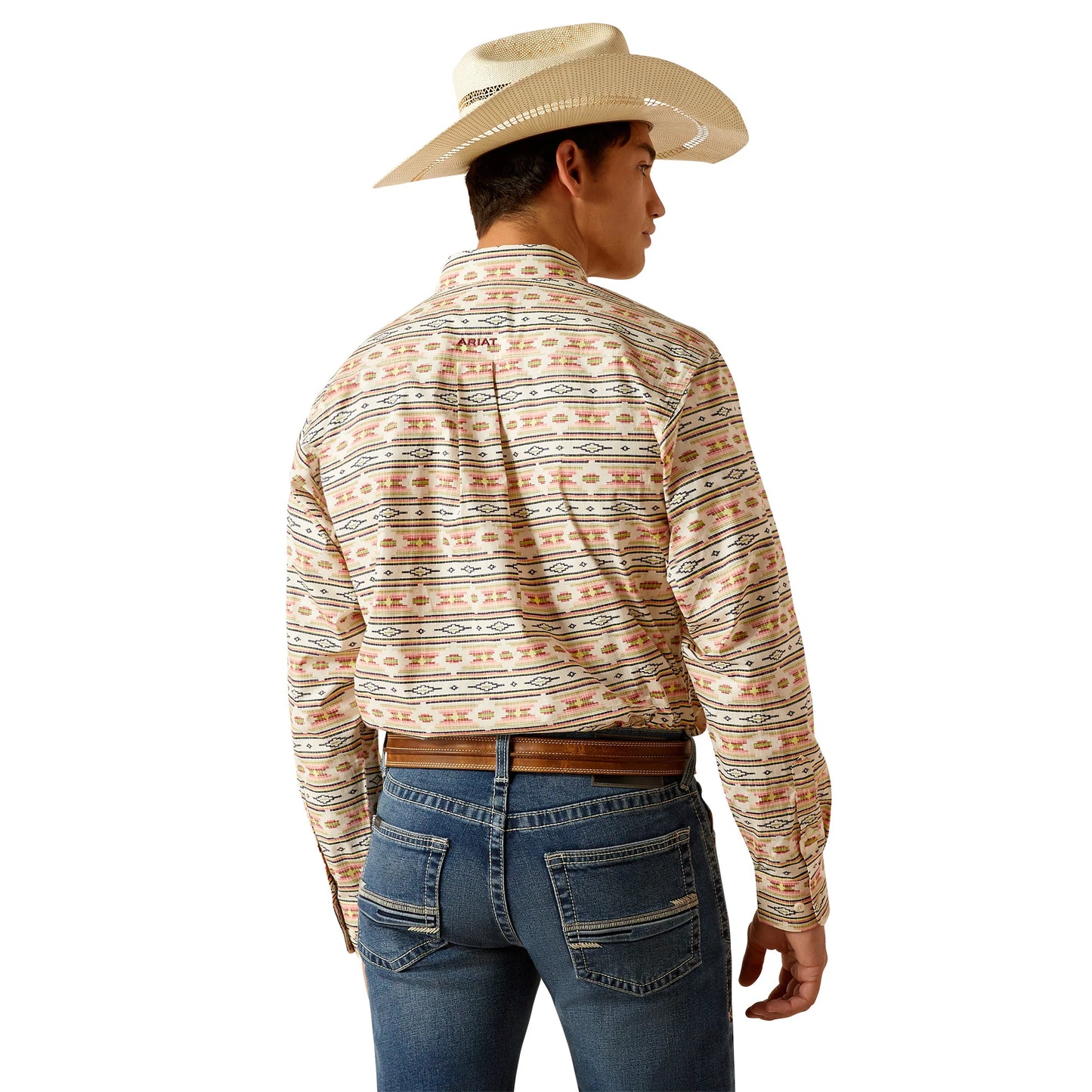 Ariat Mens Timothy Long  Sleeve Apricot Blush 10048370