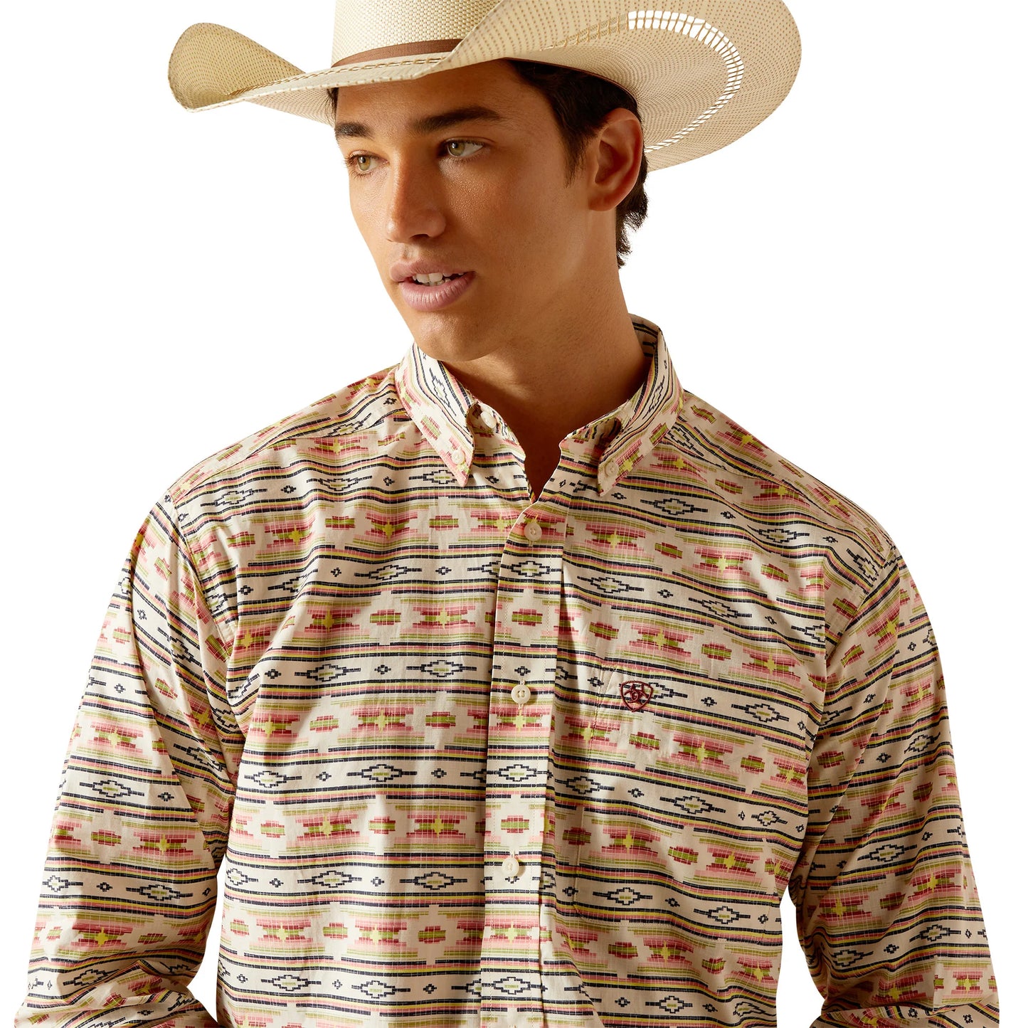 Ariat Mens Timothy Long  Sleeve Apricot Blush 10048370