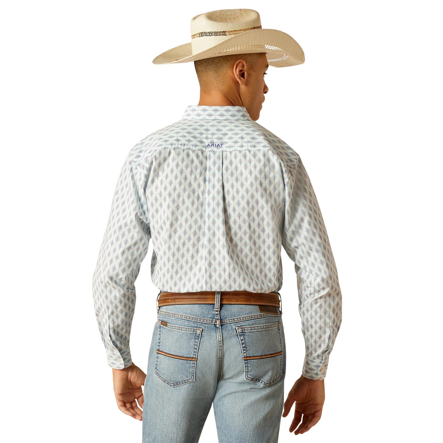 Ariat Mens Fitted Kendrick FTD LS Shrt White 10048409