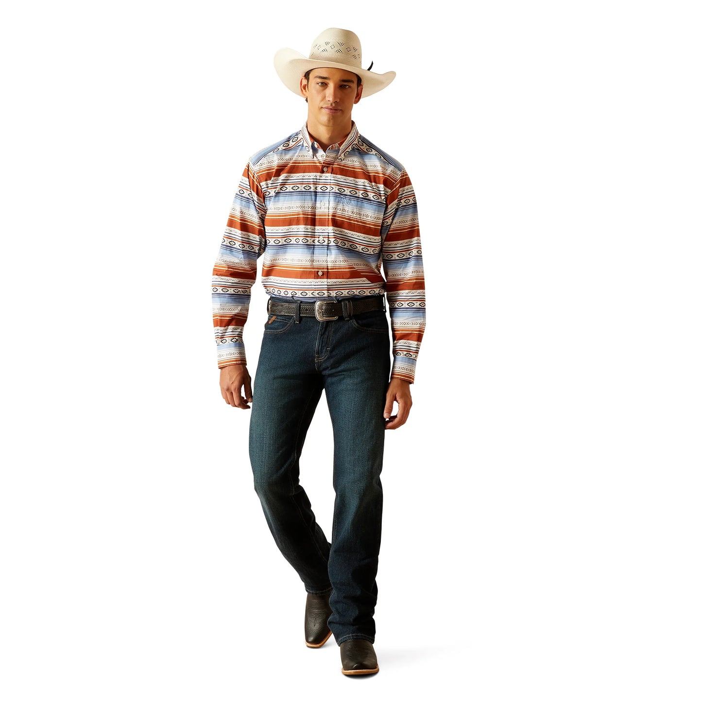 Ariat Mens Dexter LS Shrt Jasper Stone 10048431