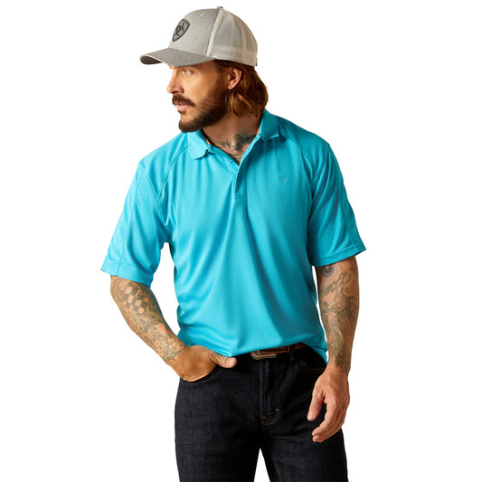 Ariat Mens AC SS Polo Turquoise Reef 10048850