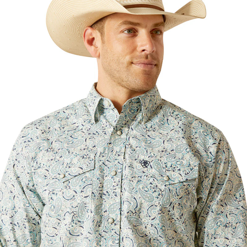 Ariat Mens Emery Snp LS Shrt Blue 10051349