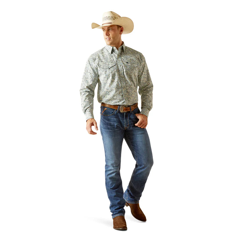 Ariat Mens Emery Snp LS Shrt Blue 10051349