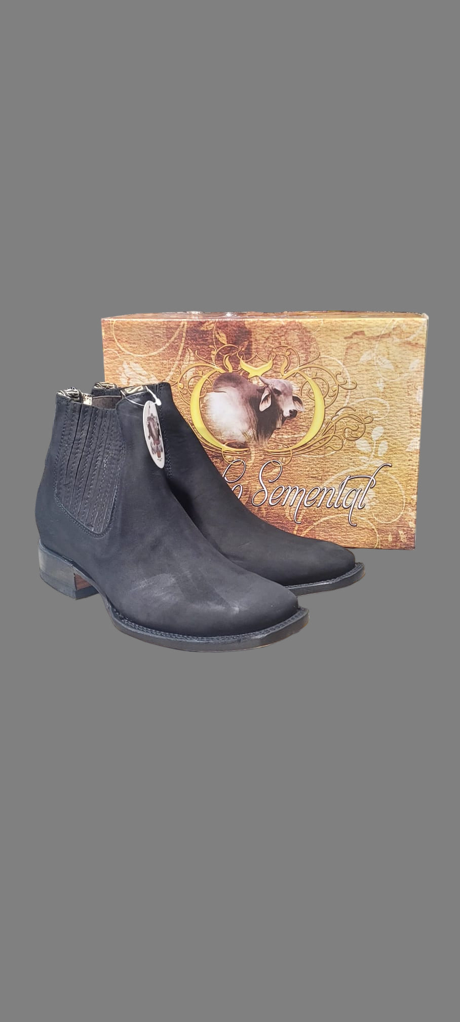 SEMENTAL NOBUCK BLACK SHORT BOOT RODEO -RSBA100094