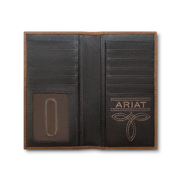 ARIAT SHIELD EMBOSSED BROWN RODEO - ACCESSORIES WALLET - A3565644