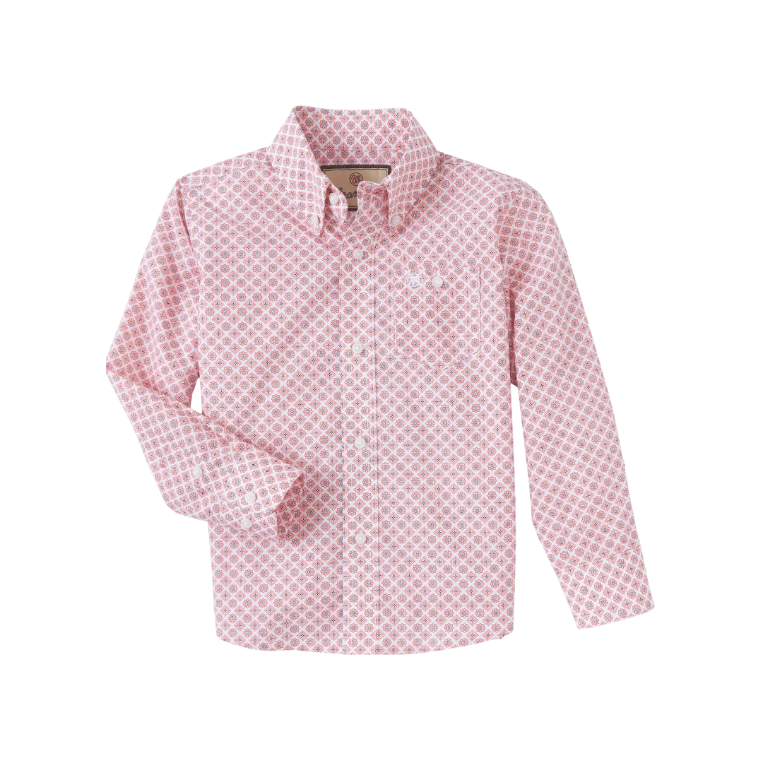Wrangler Kid's Classic Orange White Shirt 112346232