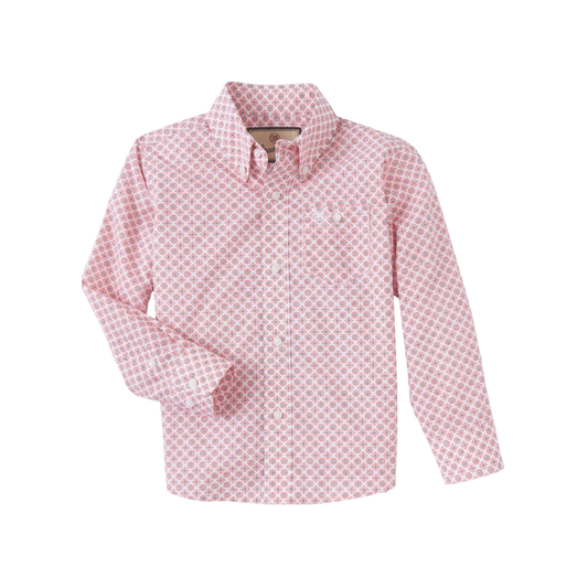Wrangler Kid's Classic Orange White Shirt 112346232