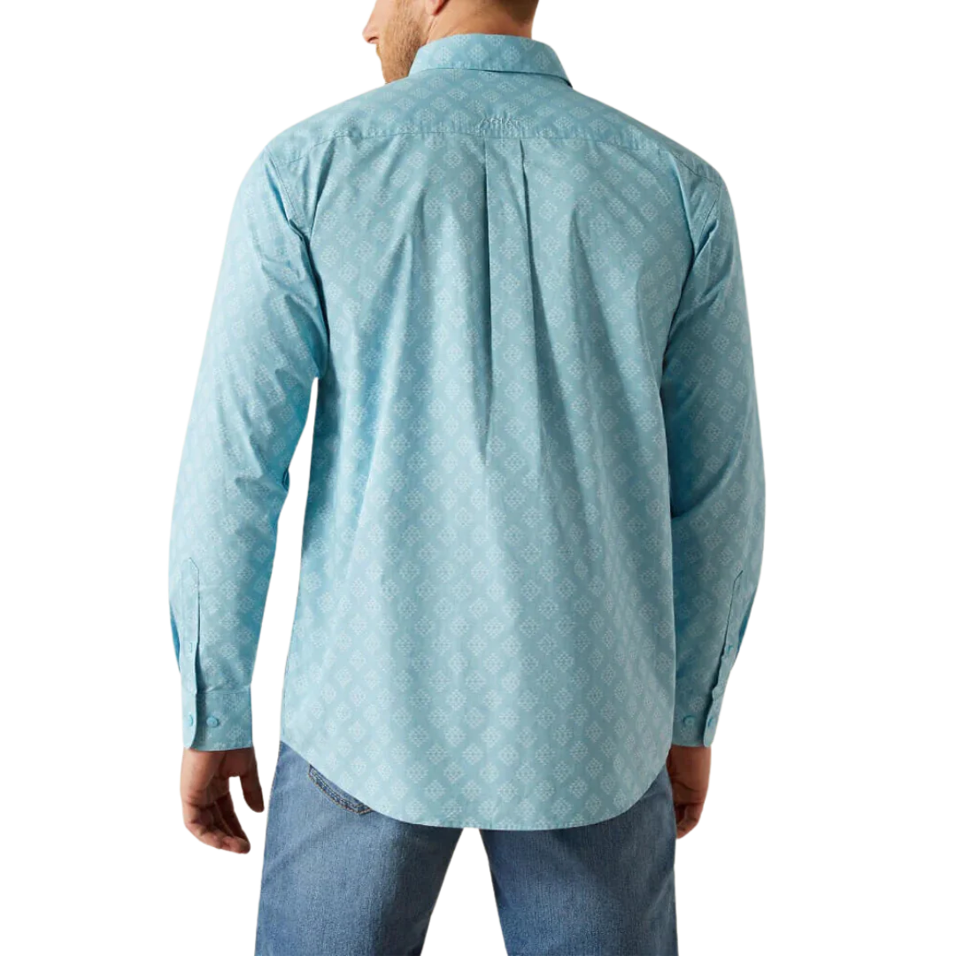 Ariat Men's Garmon LS Short Turquoise 10054645