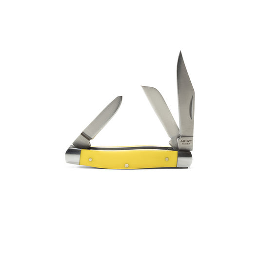 ARIAT STOCKMAN YELLOW - ACC KNIVES - A710010818
