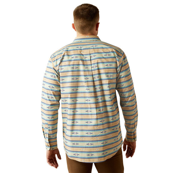 ARIAT TEAM PEER CLASSIC KHAKI BLUE MEN'S SHIRT 10054731