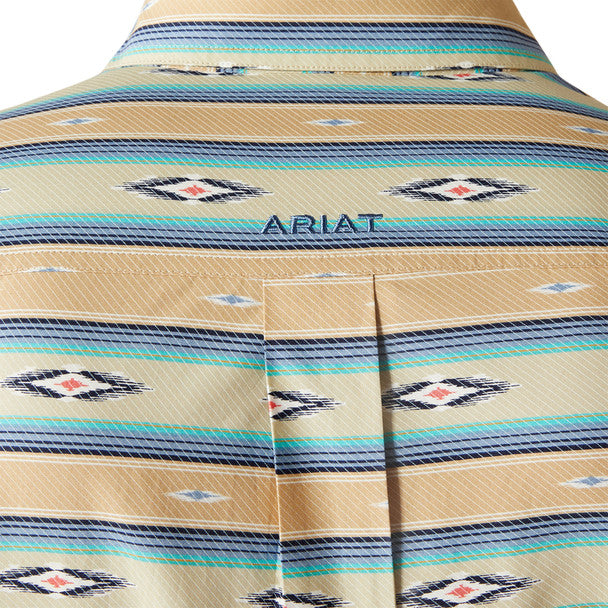 ARIAT TEAM PEER CLASSIC KHAKI BLUE MEN'S SHIRT 10054731