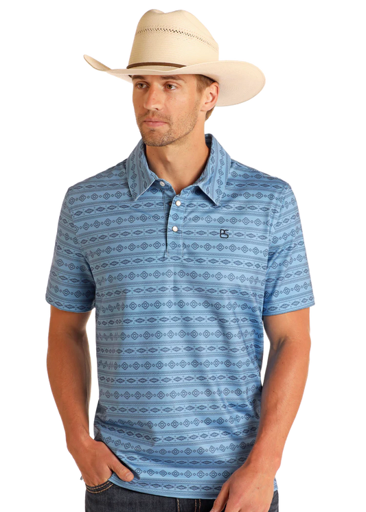 Panhandle Men's Southwestern Print Performance Polo TM51T05719