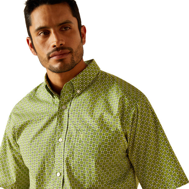 Ariat Men's Toby Short Sleeve Shirt Green 10048373