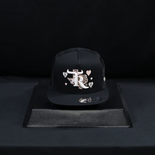 TR Texas Black/Pink Hearts Cap