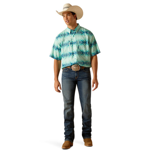 ARIAT VENTTEK BLEACHED AQUA MEN'S SHIRT 10048845