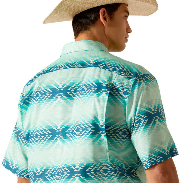 ARIAT VENTTEK BLEACHED AQUA MEN'S SHIRT 10048845