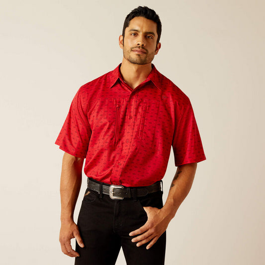 ARIAT VENTTEK CLASSIC FIT HAUTE RED MEN'S SHIRT 10048848
