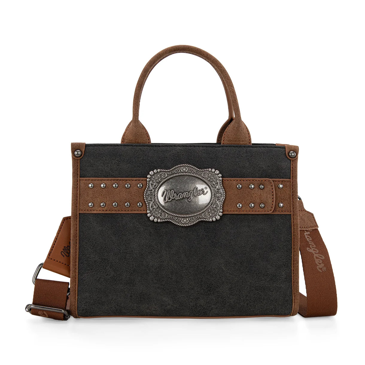 Wrangler Buckle Tote/Crossbody - Black WG250-81202BK