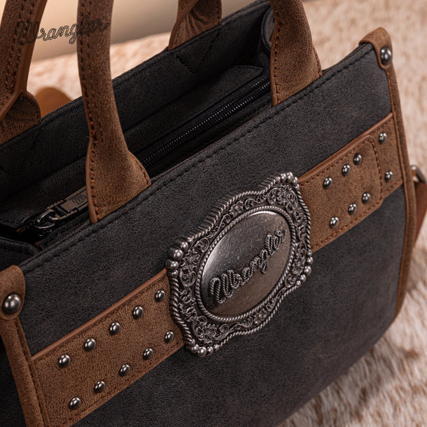 Wrangler Buckle Tote/Crossbody - Black WG250-81202BK