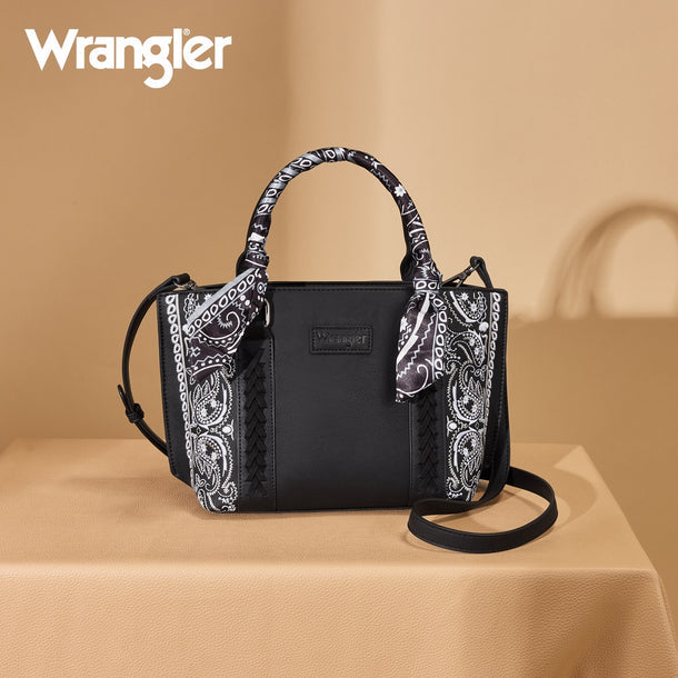 Wrangler Braided Paisley Bandana Tote Bag - Black WG331-2005BK
