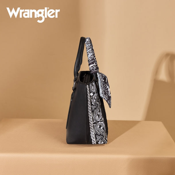 Wrangler Braided Paisley Bandana Tote Bag - Black WG331-2005BK