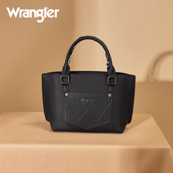 Wrangler Braided Paisley Bandana Tote Bag - Black WG331-2005BK
