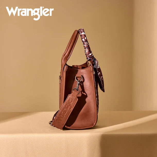 Wrangler Braided Paisley Bandana Tote Bag - Brown WG331-8120SBR