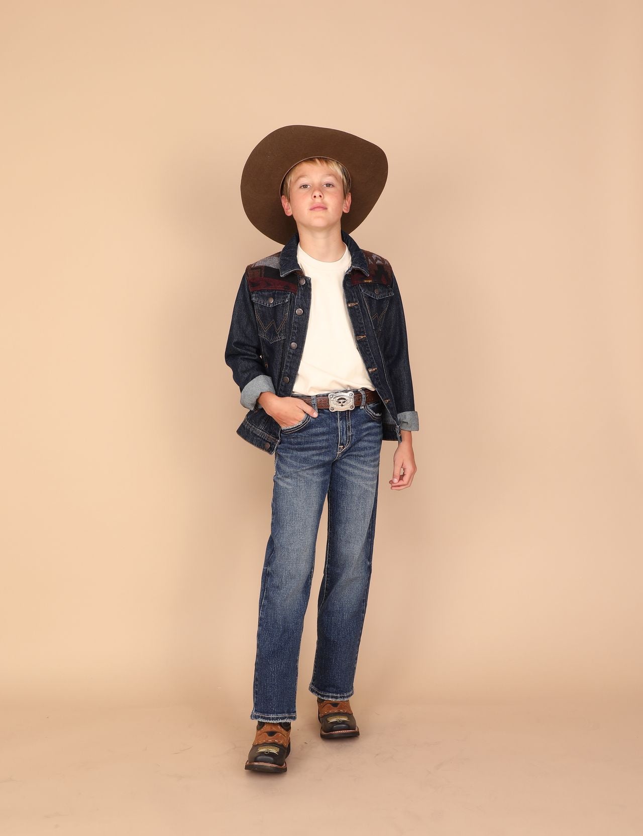 Western Blue Boys’ W473K Modern Bootcut Jeans – Blue (Youth)