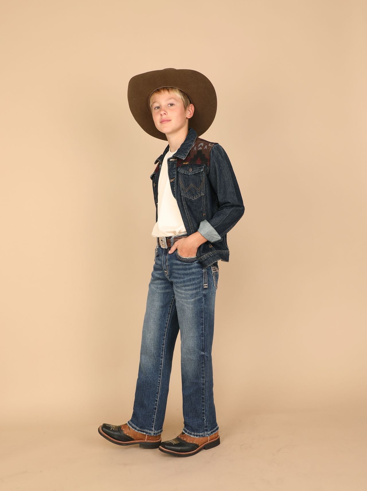 Western Blue Boys’ W473K Modern Bootcut Jeans – Blue (Youth)