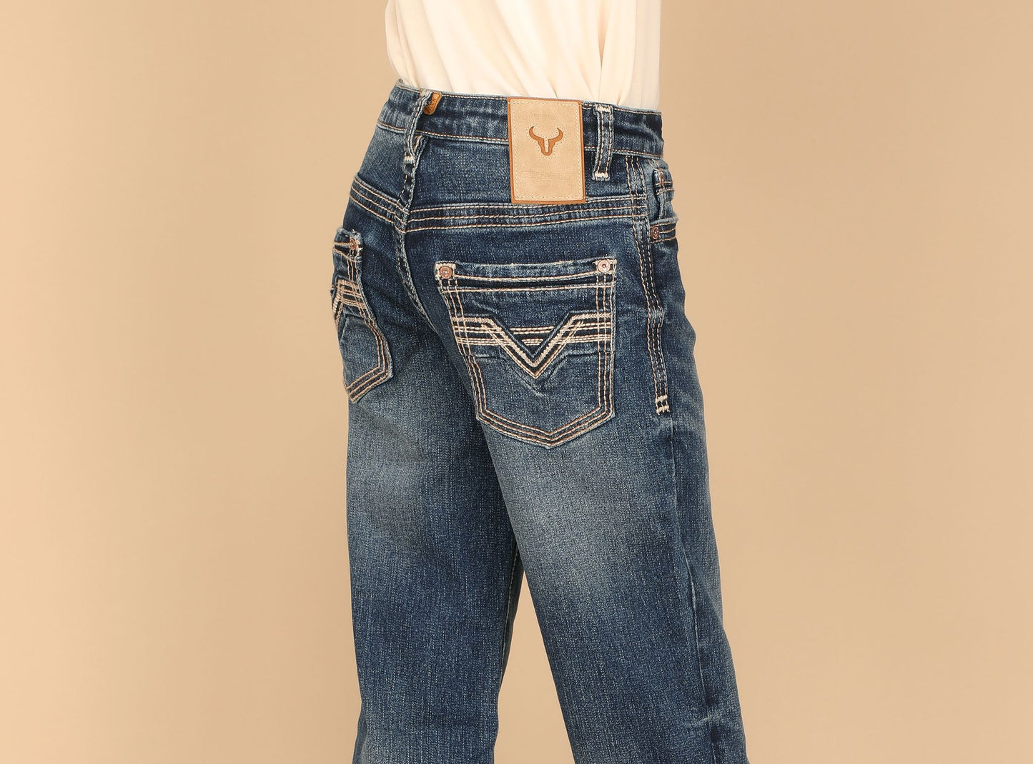 Western Blue Boys’ W473K Modern Bootcut Jeans – Blue (Youth)