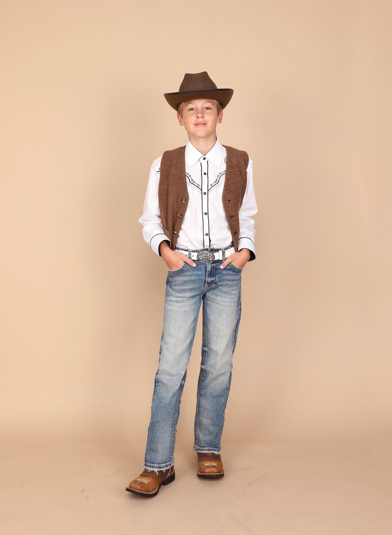 Western Blue Boys’ W474K Jeans – Soft Blue (Youth)