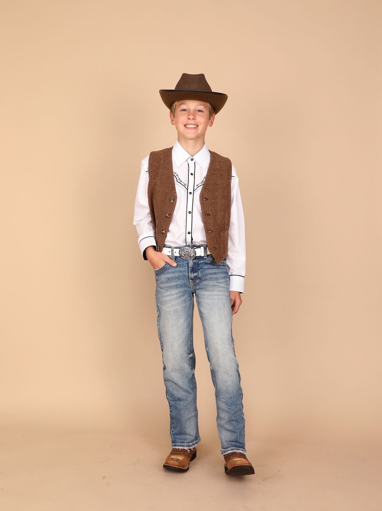 Western Blue Boys’ W474K Jeans – Soft Blue (Youth)