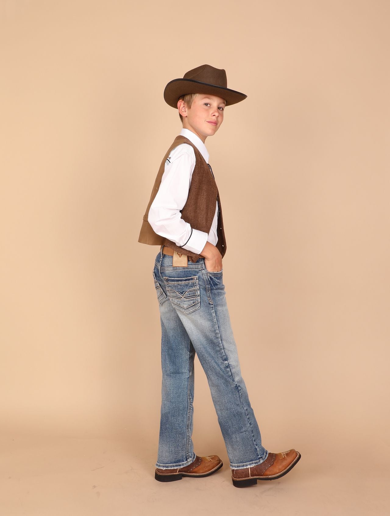 Western Blue Boys’ W474K Jeans – Soft Blue (Youth)