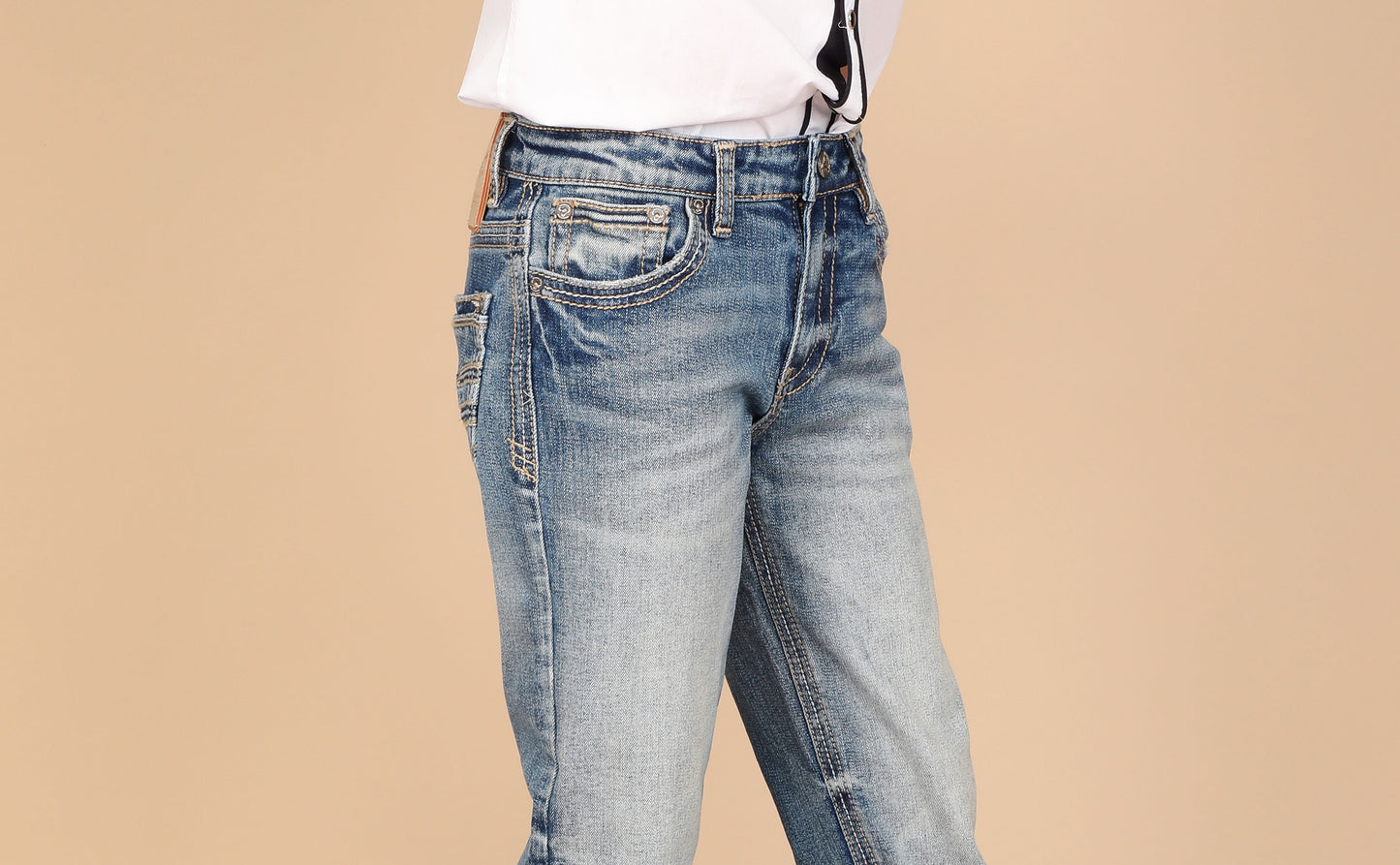 Western Blue Boys’ W474K Jeans – Soft Blue (Youth)