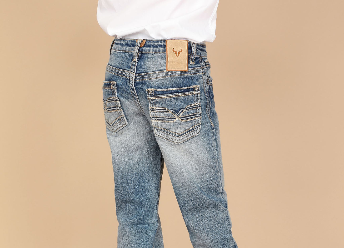 Western Blue Boys’ W474K Jeans – Soft Blue (Youth)