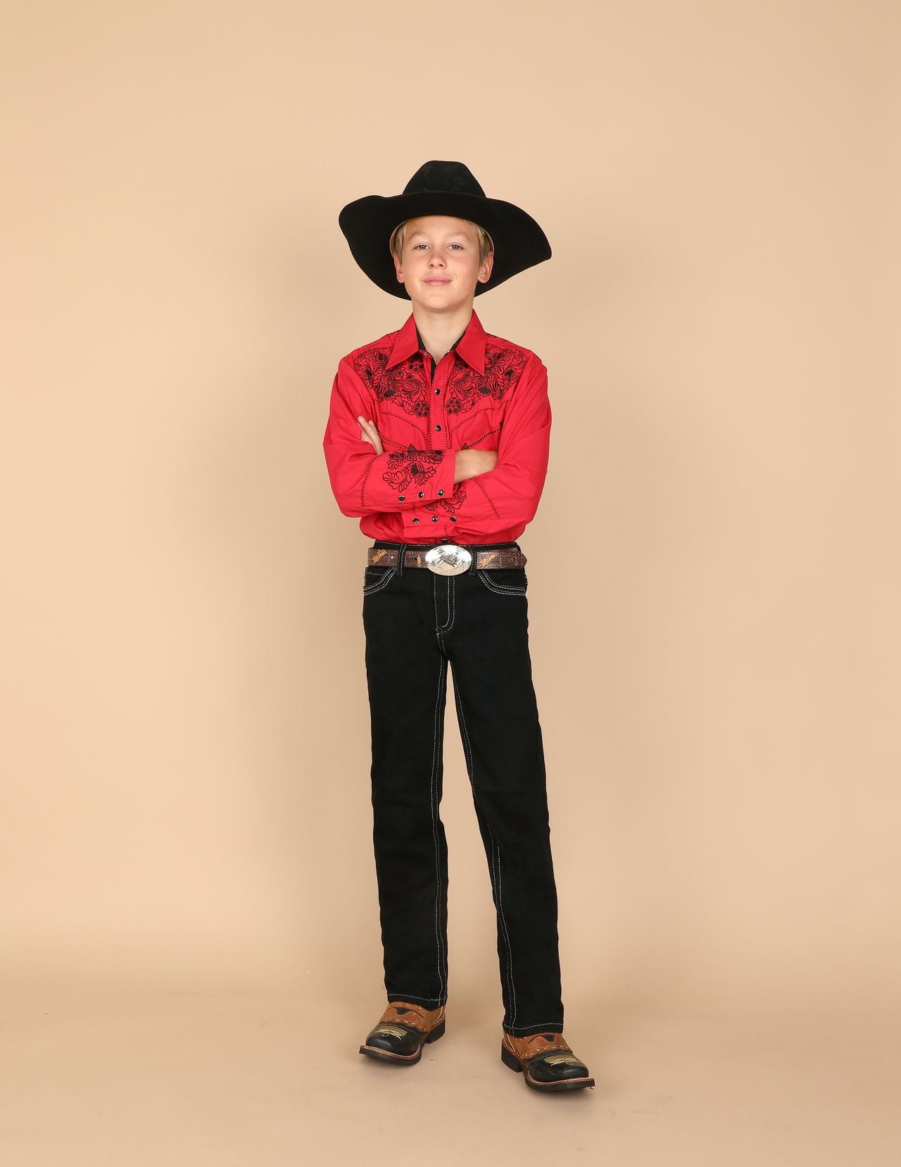 Western Blue Boys’ W475K Jeans – Black (Youth)