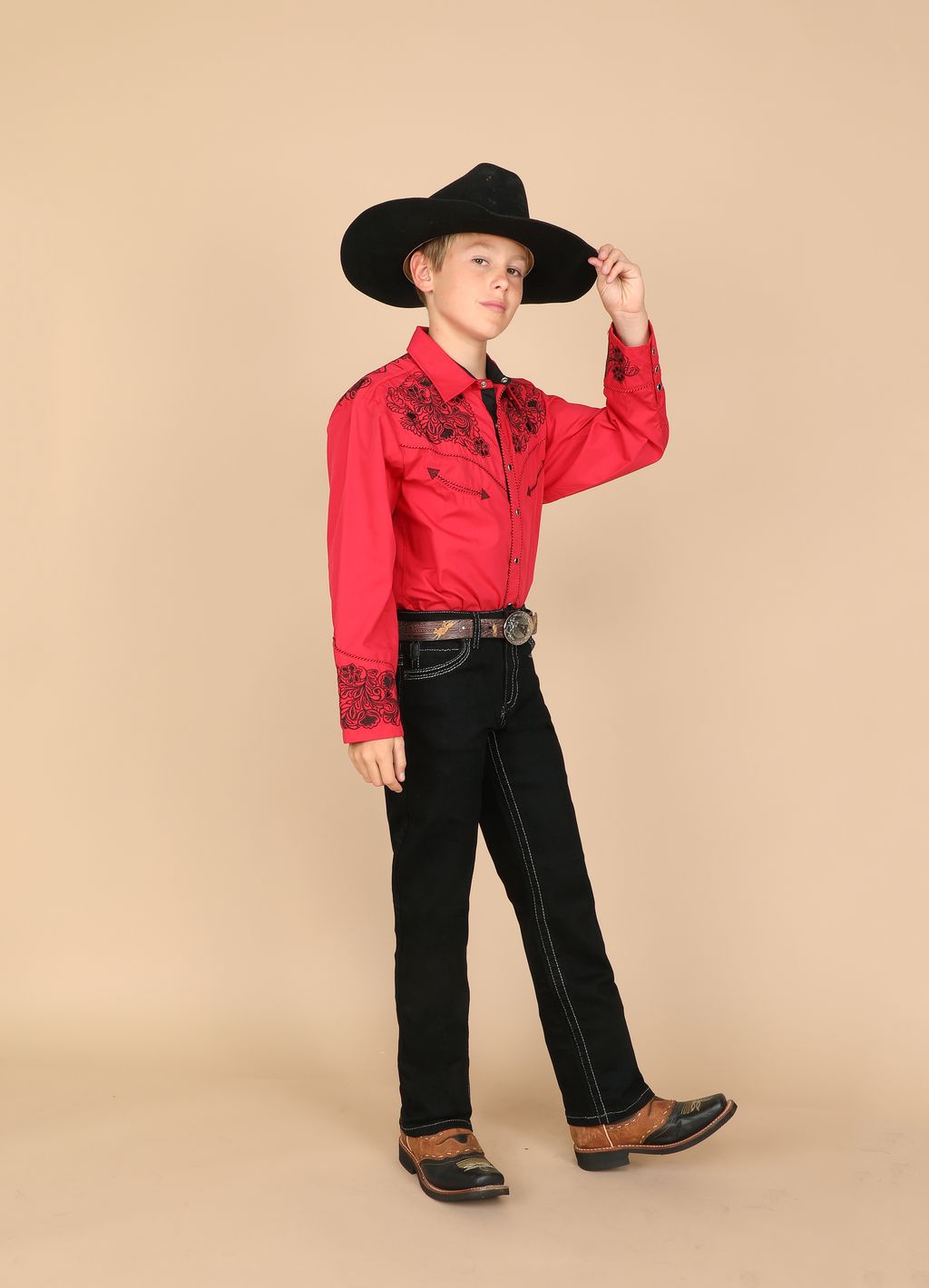 Western Blue Boys’ W475K Jeans – Black (Youth)