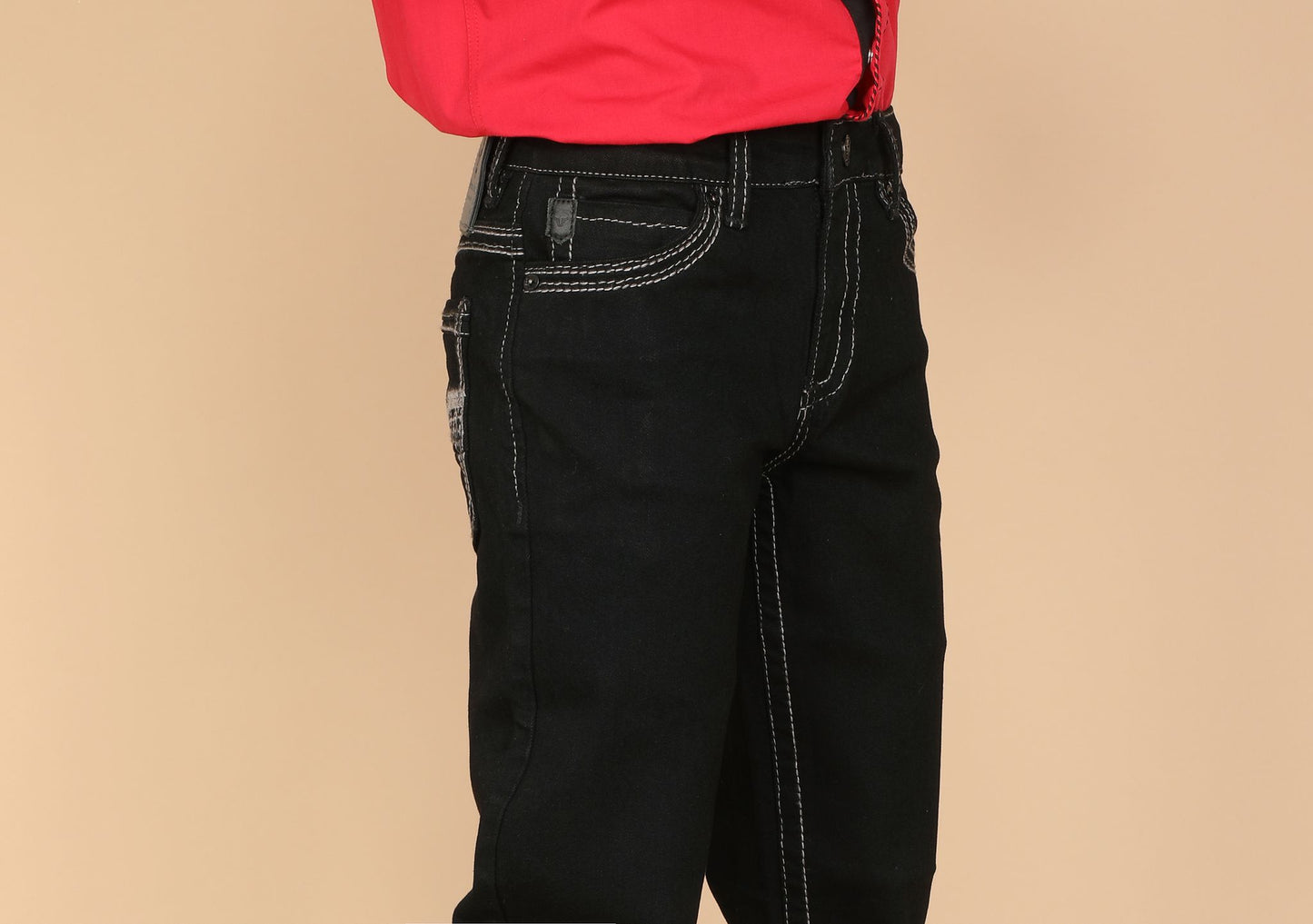 Western Blue Boys’ W475K Jeans – Black (Youth)