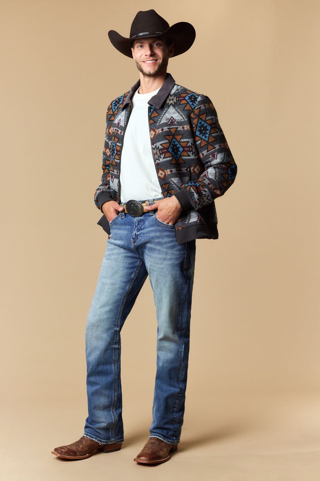 Western Blue Men’s W474 Modern Bootcut Jeans – Soft Blue