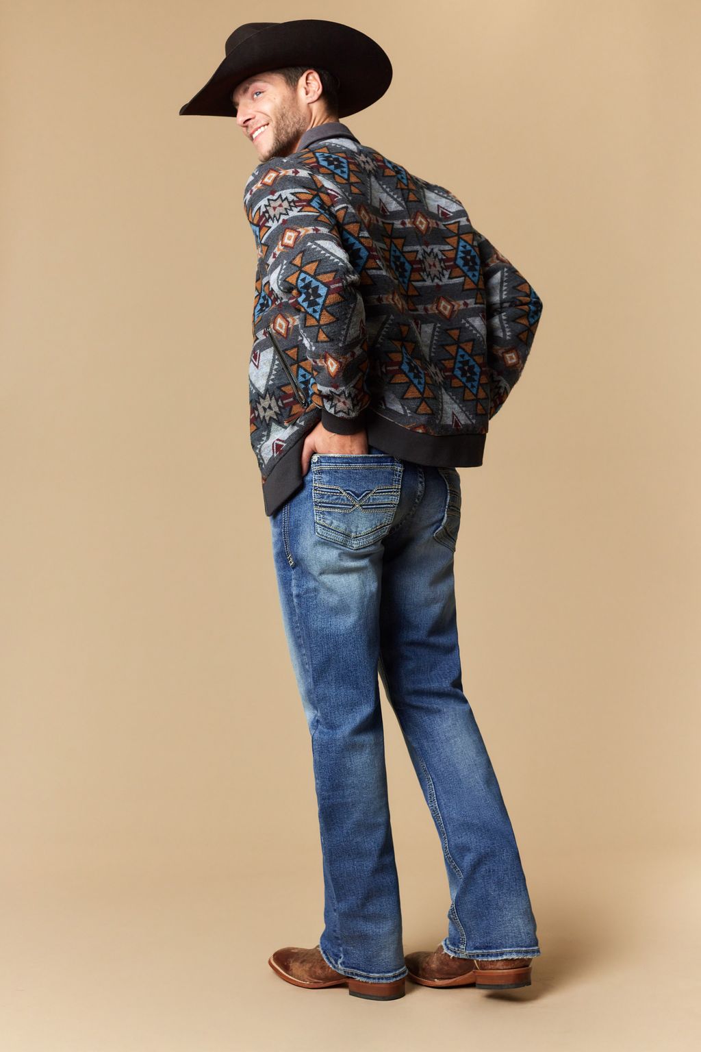 Western Blue Men’s W474 Modern Bootcut Jeans – Soft Blue