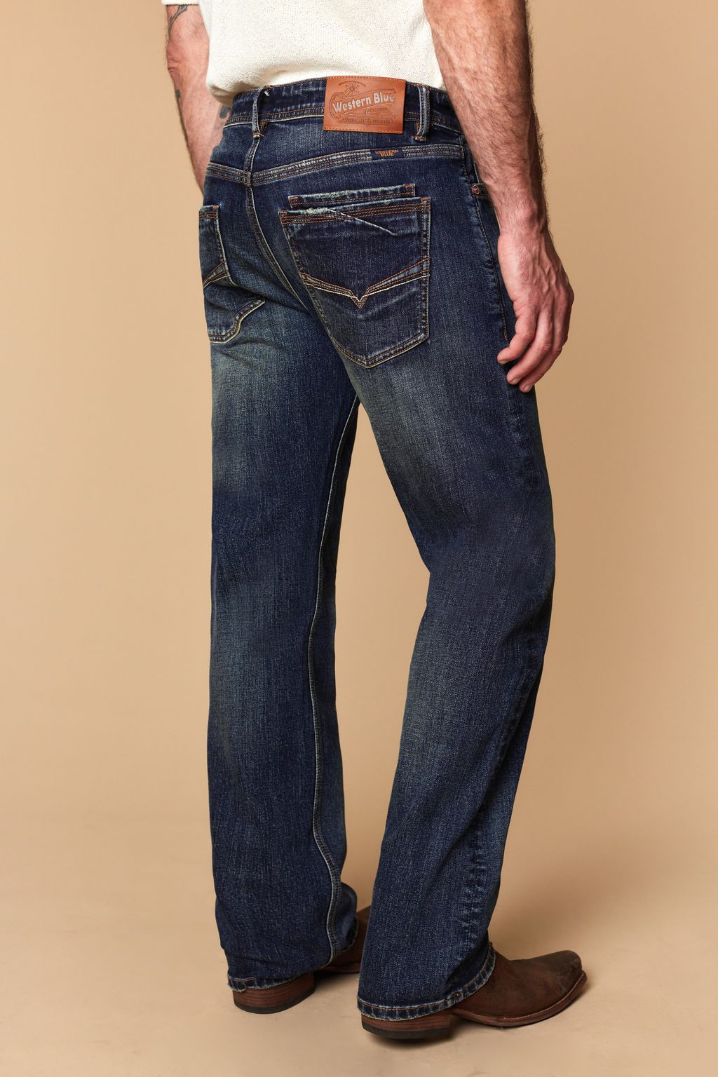 Western Blue Men’s WB-623 Modern Bootcut Jeans – Blue