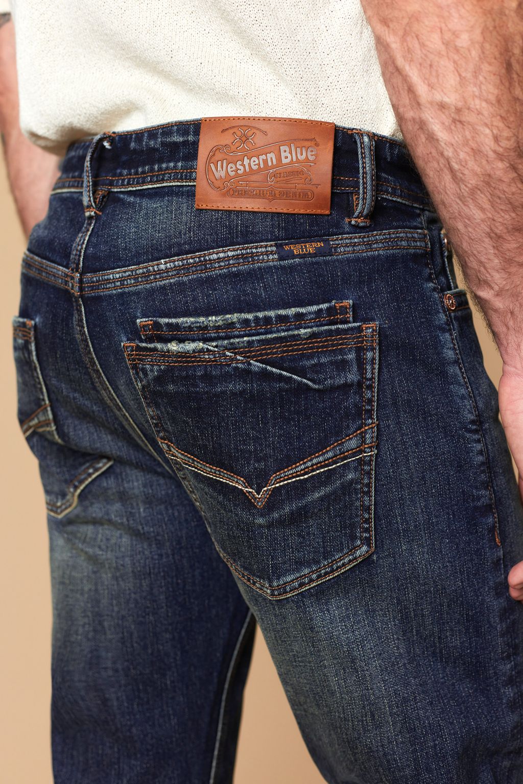 Western Blue Men’s WB-623 Modern Bootcut Jeans – Blue