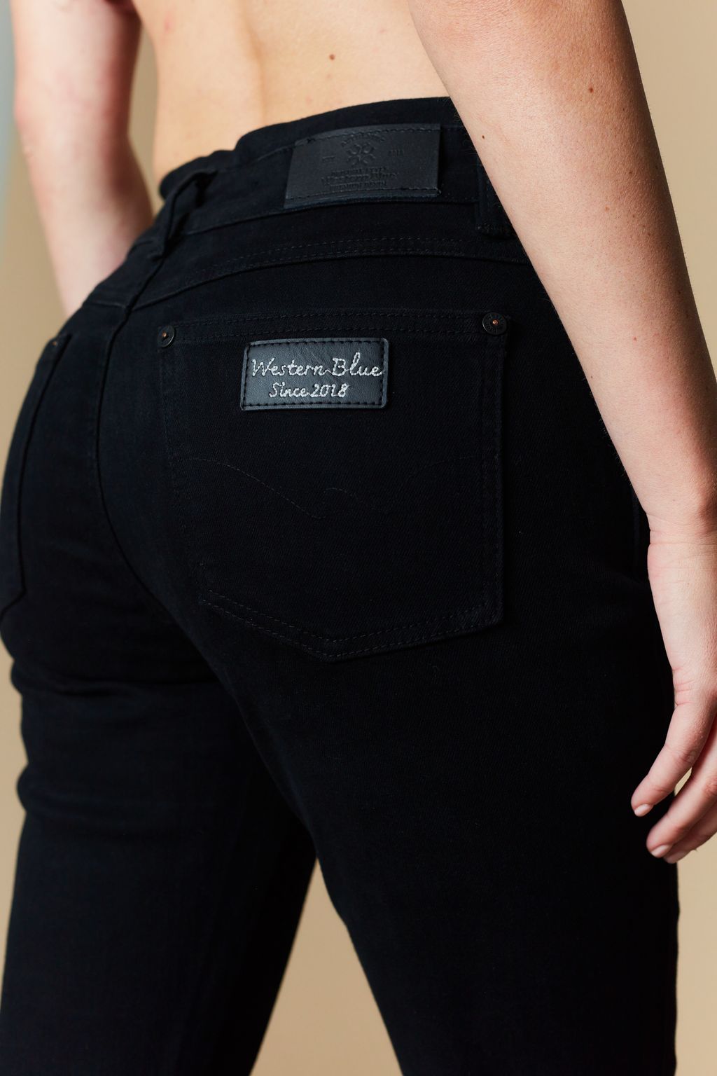 Western Blue Women’s High Rise Black Flare Jeans – Style W2372PF