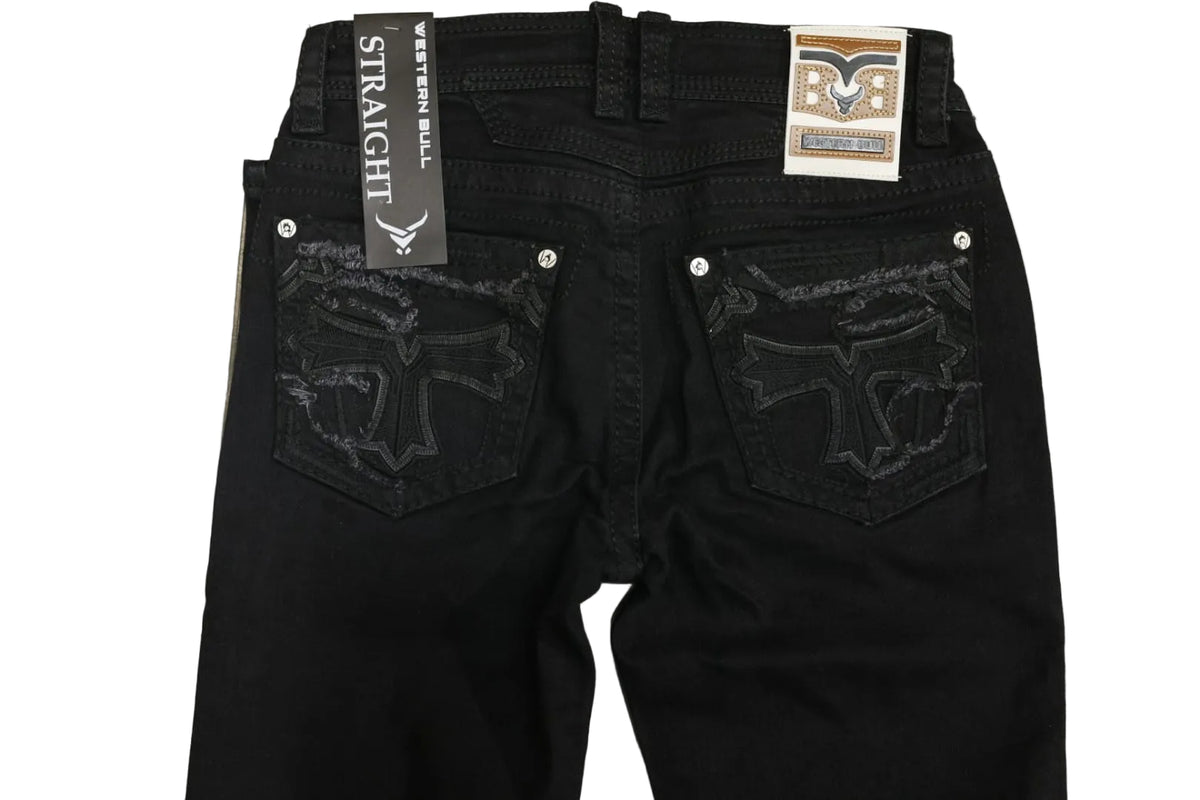 Western Bull Mens Jean Black WB-A03