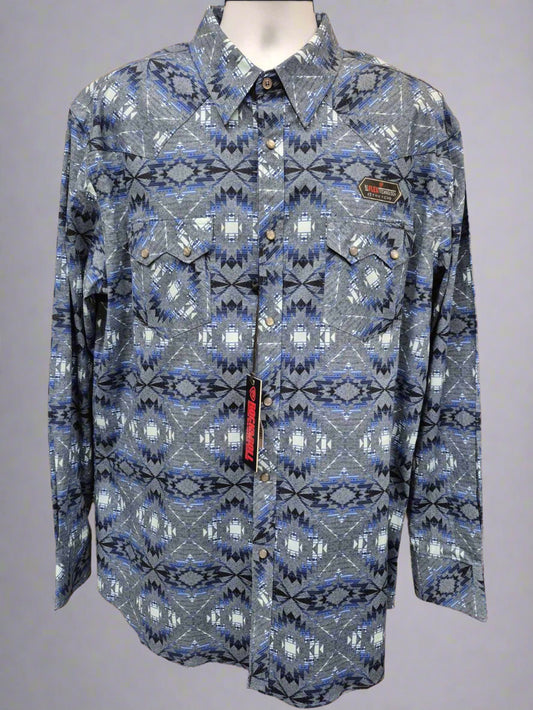 Rock & Roll Men's Cowboy Snap Front Shirt BMN2S03344